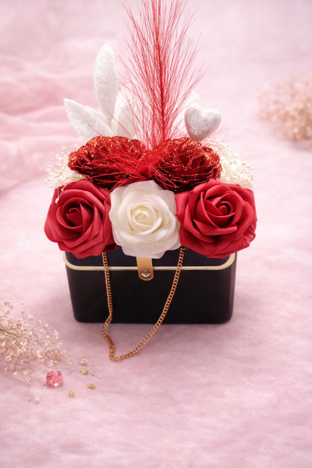 sac florale noir angelcreations